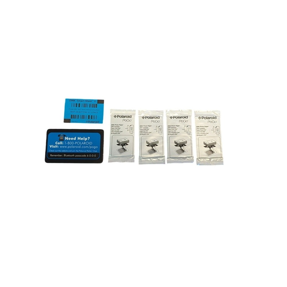 Polaroid PoGo ZINK Photo Paper 2x3 40 Sheets 4 Packs of 10 for Mobile Printer - Picture 4 of 5